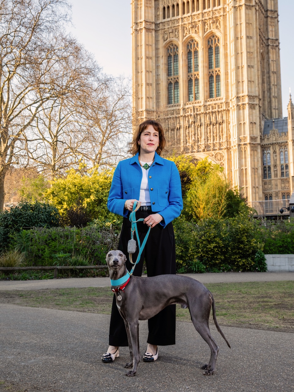 Victoria Atkins with her whippet, Bob